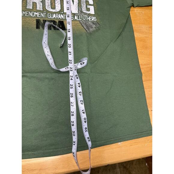 Vintage NRA Shirt 2nd Amendment Taking Any right is wrong Green Rifle Gun XL - Picture 8 of 8